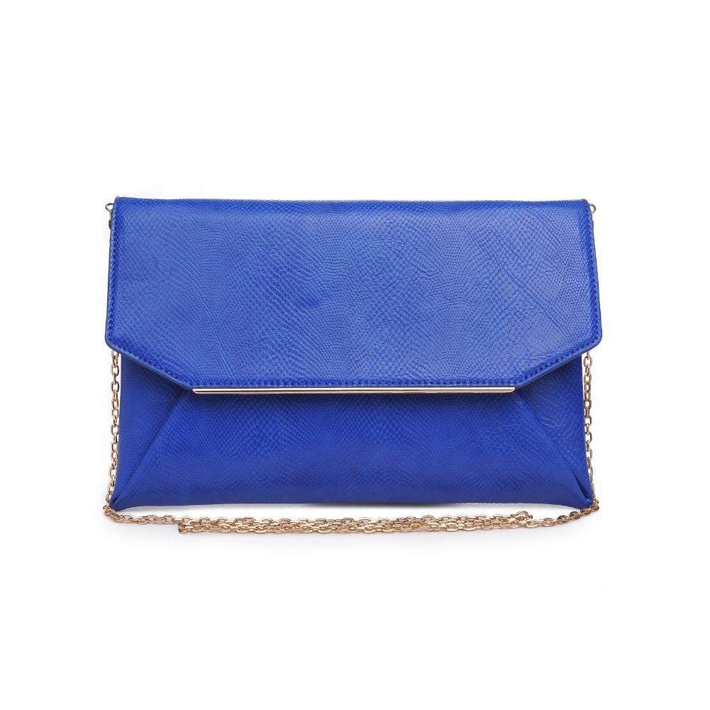 Product Image of Urban Expressions Lena Lizard Clutch 840611174116 View 1 | Electric Blue