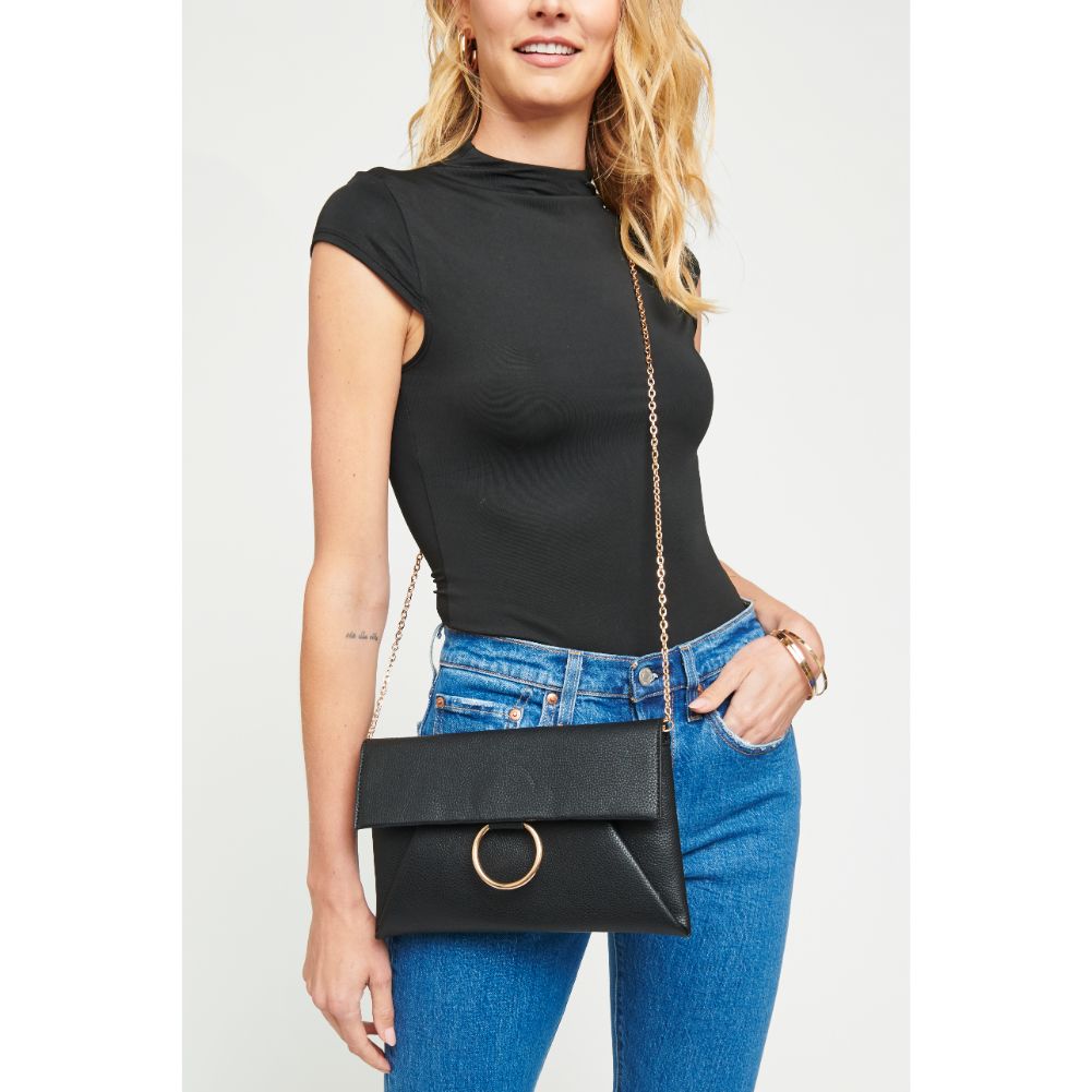 Woman wearing Black Urban Expressions Alyssa Clutch 840611147295 View 1 | Black