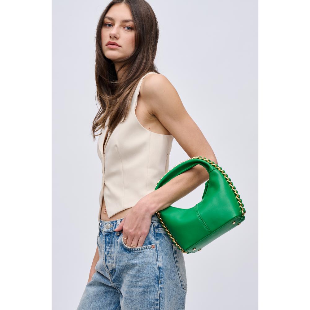 Woman wearing Green Urban Expressions Lita Crossbody 840611121509 View 2 | Green