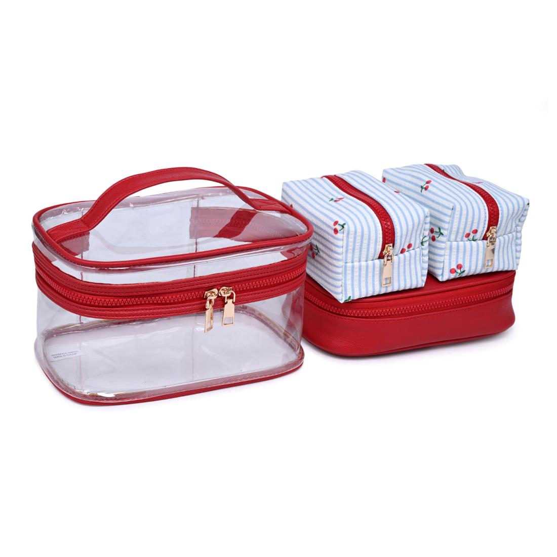 Woman wearing Blue Cherry Urban Essentials Cherry Lane - 4 Piece Train Case Set 840504215759 View 2 | Blue Cherry