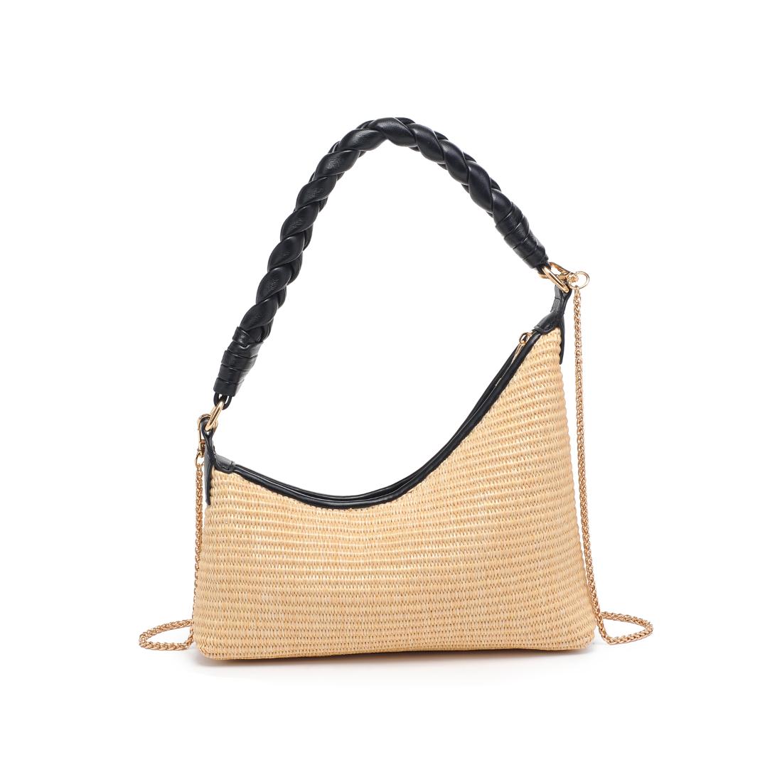 Urban Expressions Taylor - Straw Shoulder Bag 840504216220 View 3 | Natural Black