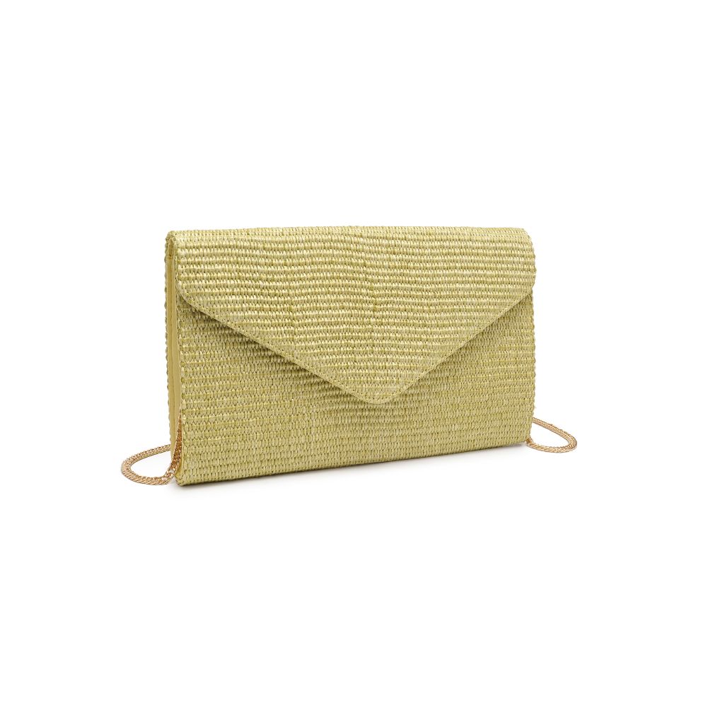 Woman wearing Sage Urban Expressions Trista Clutch 840611108258 View 6 | Sage