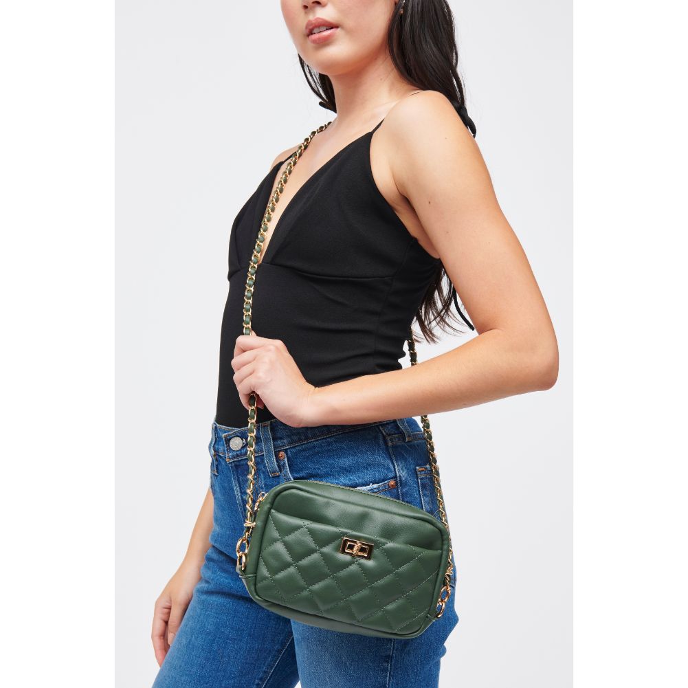 Woman wearing Hunter Green Urban Expressions Heidi Crossbody 840611185051 View 1 | Hunter Green