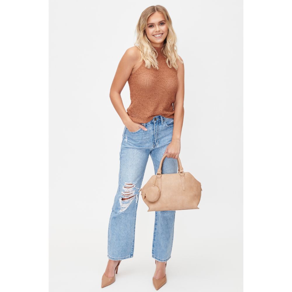 Woman wearing Natural Urban Expressions Gillian Satchel 840611101358 View 4 | Natural