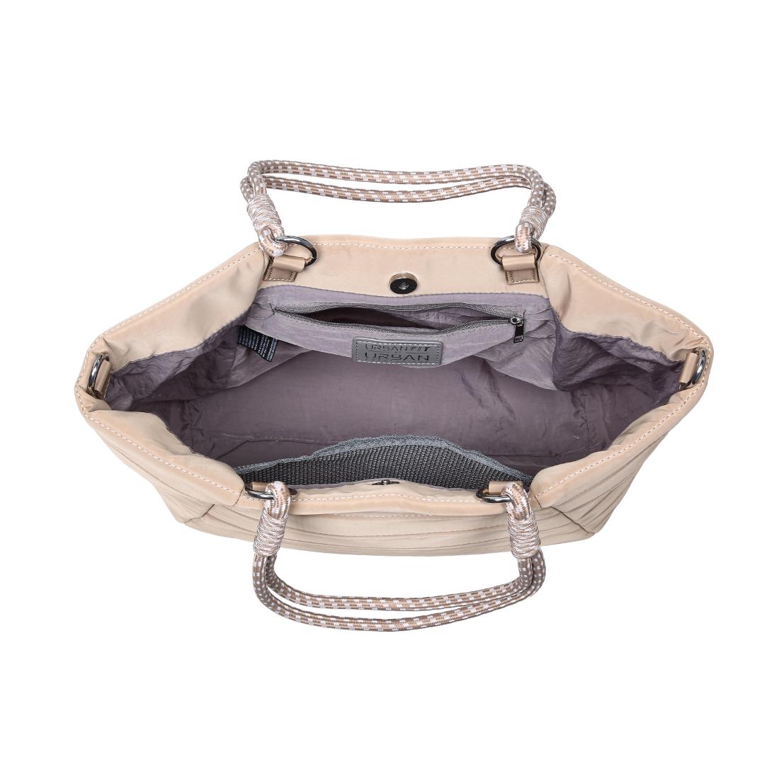 Woman wearing Nude Urban Expressions Lyla Tote 840504206153 View 9 | Nude