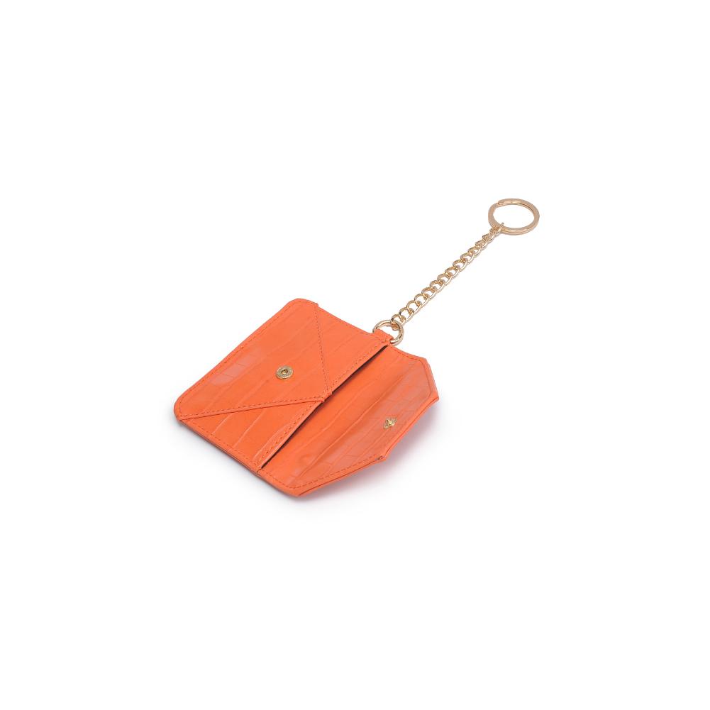 Woman wearing Tangerine Urban Expressions Gia - Croco Card Holder 840611181824 View 9 | Tangerine