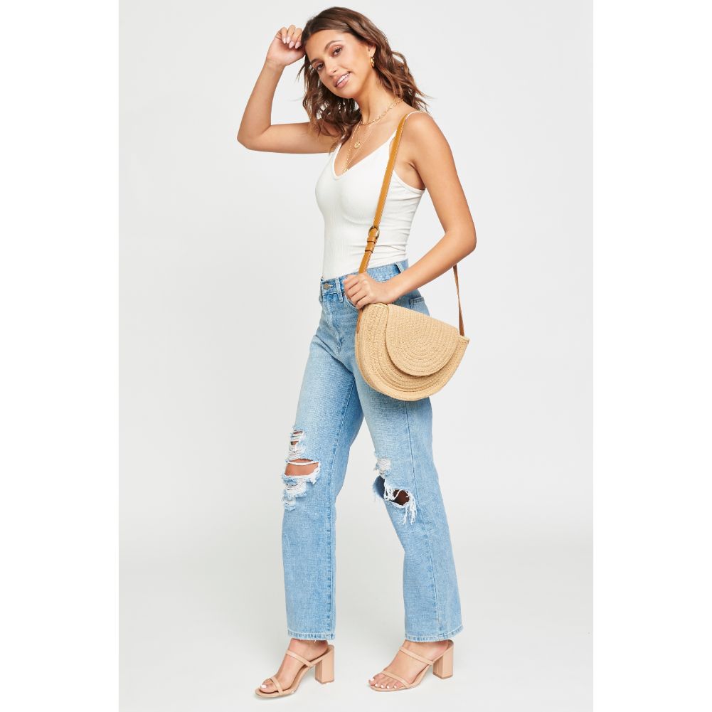 Woman wearing Natural Urban Expressions Leland Crossbody 840611171610 View 2 | Natural