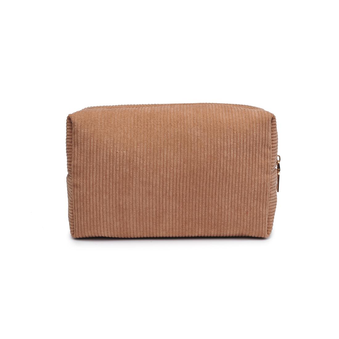 Urban Essentials Cordially Yours - Corduroy Cosmetic & Travel Organizer Pouch 840611197009 View 7 | Natural