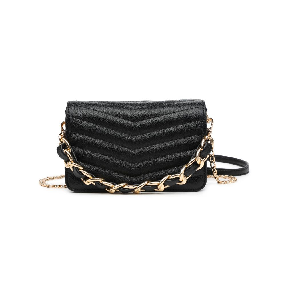 Product Image of Urban Expressions Genny - Chevron Stitch Crossbody 818209011068 View 5 | Black