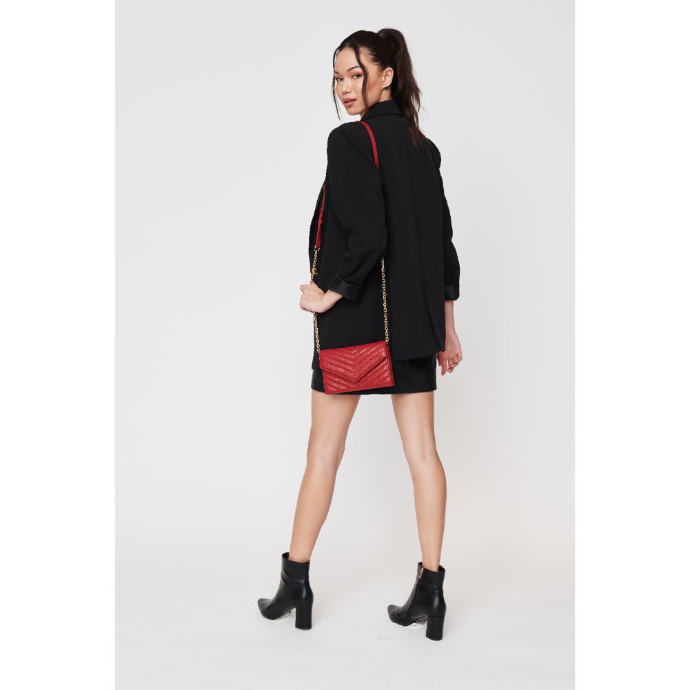Woman wearing Red Urban Expressions Muriel Crossbody 840611104649 View 4 | Red