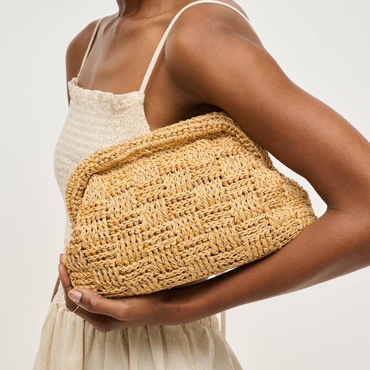 Woman wearing Natural Urban Expressions Annie Clutch 840611146274 View 1 | Natural