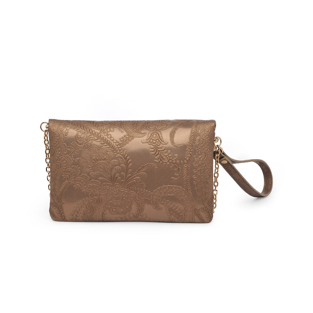 Product Image of Urban Expressions Lucy Floral Wristlet NA-840611151551 View 3 | Gold