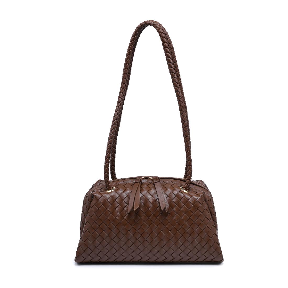 Woman wearing Chocolate Urban Expressions Chloe Shoulder Bag 840504204395 View 5 | Chocolate