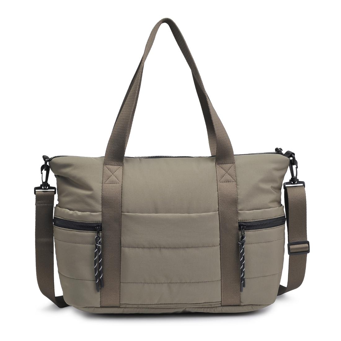 Woman wearing Dark Sage Urban Expressions Jessi Tote 840611140340 View 7 | Dark Sage