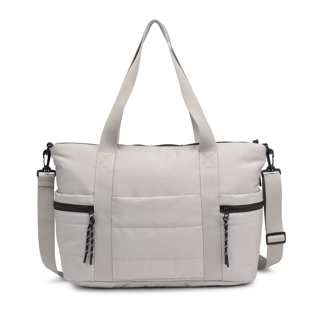 Woman wearing Stone Urban Expressions Jessi Tote 840611140333 View 7 | Stone