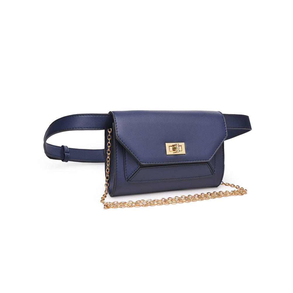 Woman wearing Navy Urban Expressions Maggie Belt Bag NA-840611156440 View 6 | Navy