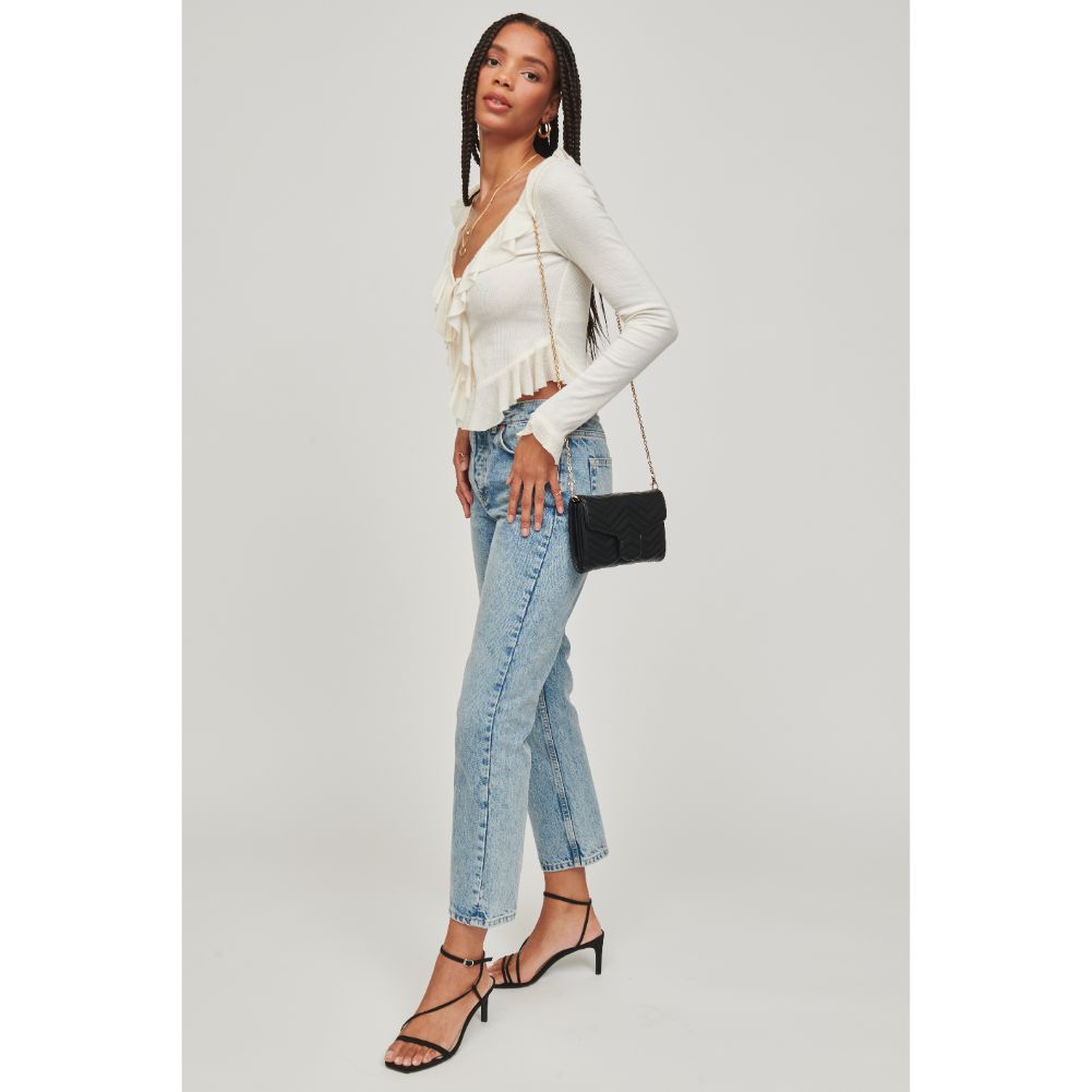 Woman wearing Black Urban Expressions Gabriella Crossbody 840611110145 View 2 | Black