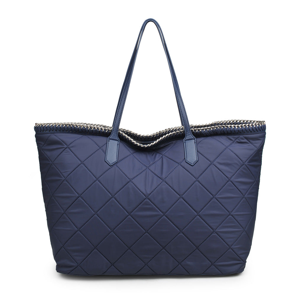 Woman wearing Navy Urban Expressions Rush Tote 840611156549 View 7 | Navy