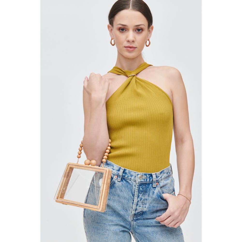 Woman wearing Natural Urban Expressions Talula Evening Bag 840611109101 View 1 | Natural