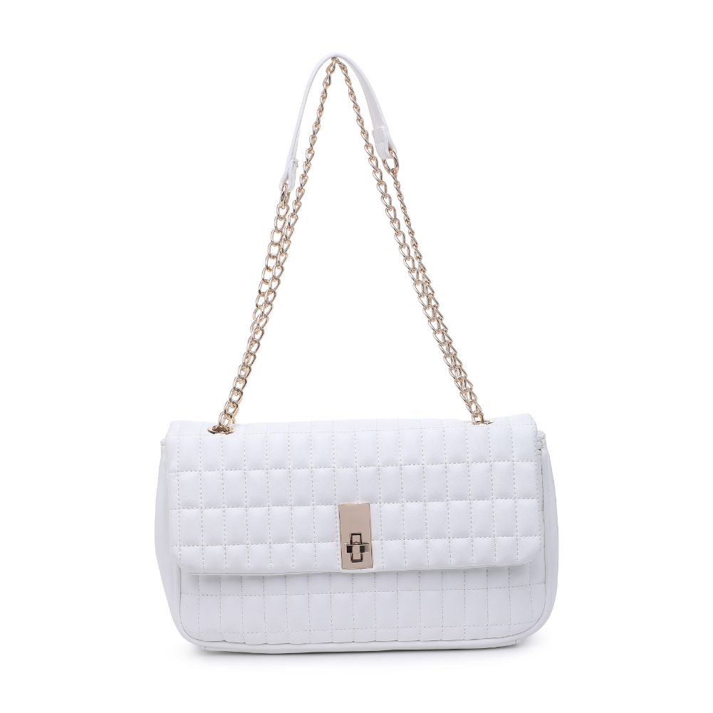 Woman wearing White Urban Expressions Farah Crossbody 840611107114 View 5 | White