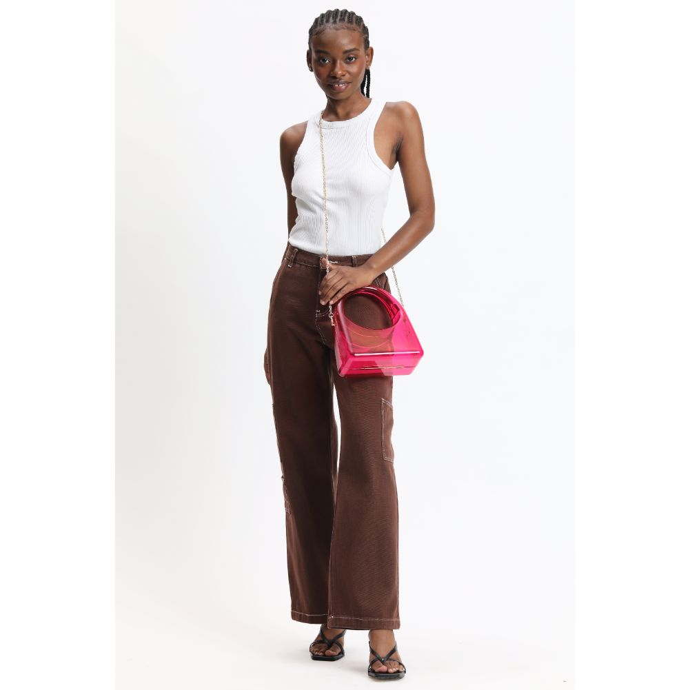 Woman wearing Magenta Urban Expressions Zoila Evening Bag 840611116901 View 2 | Magenta