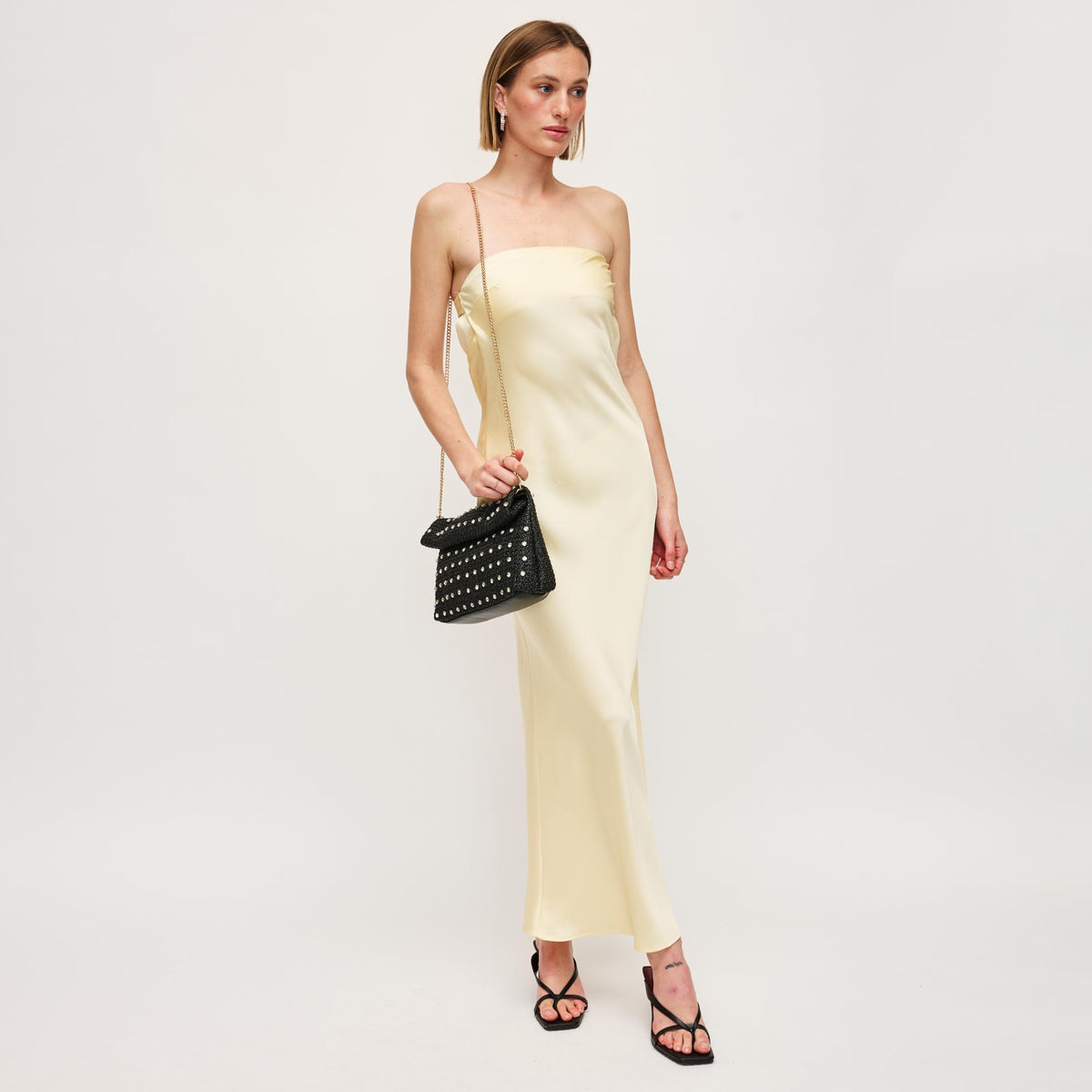 Woman wearing Black Urban Expressions Leila Clutch 840611160430 View 3 | Black
