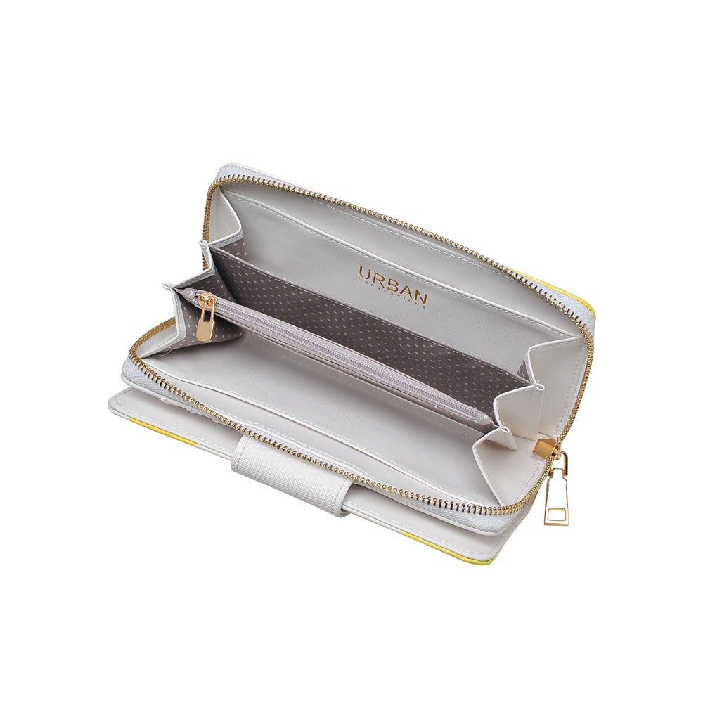 Woman wearing White Lemon Urban Expressions Poppy Lemon Wallet 840611143990 View 2 | White Lemon
