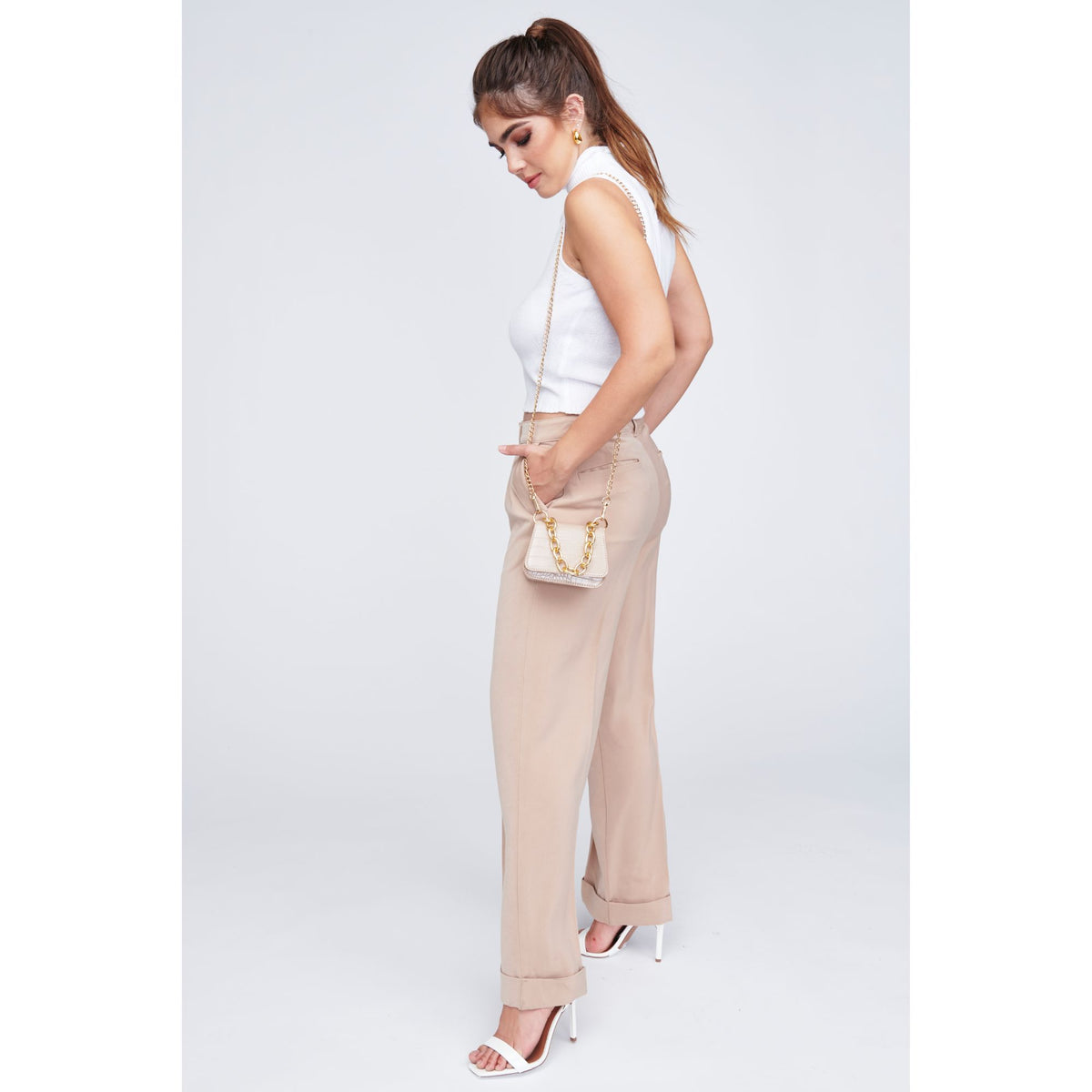 Woman wearing Natural Urban Expressions Alesha Mini Bag 818209011150 View 3 | Natural
