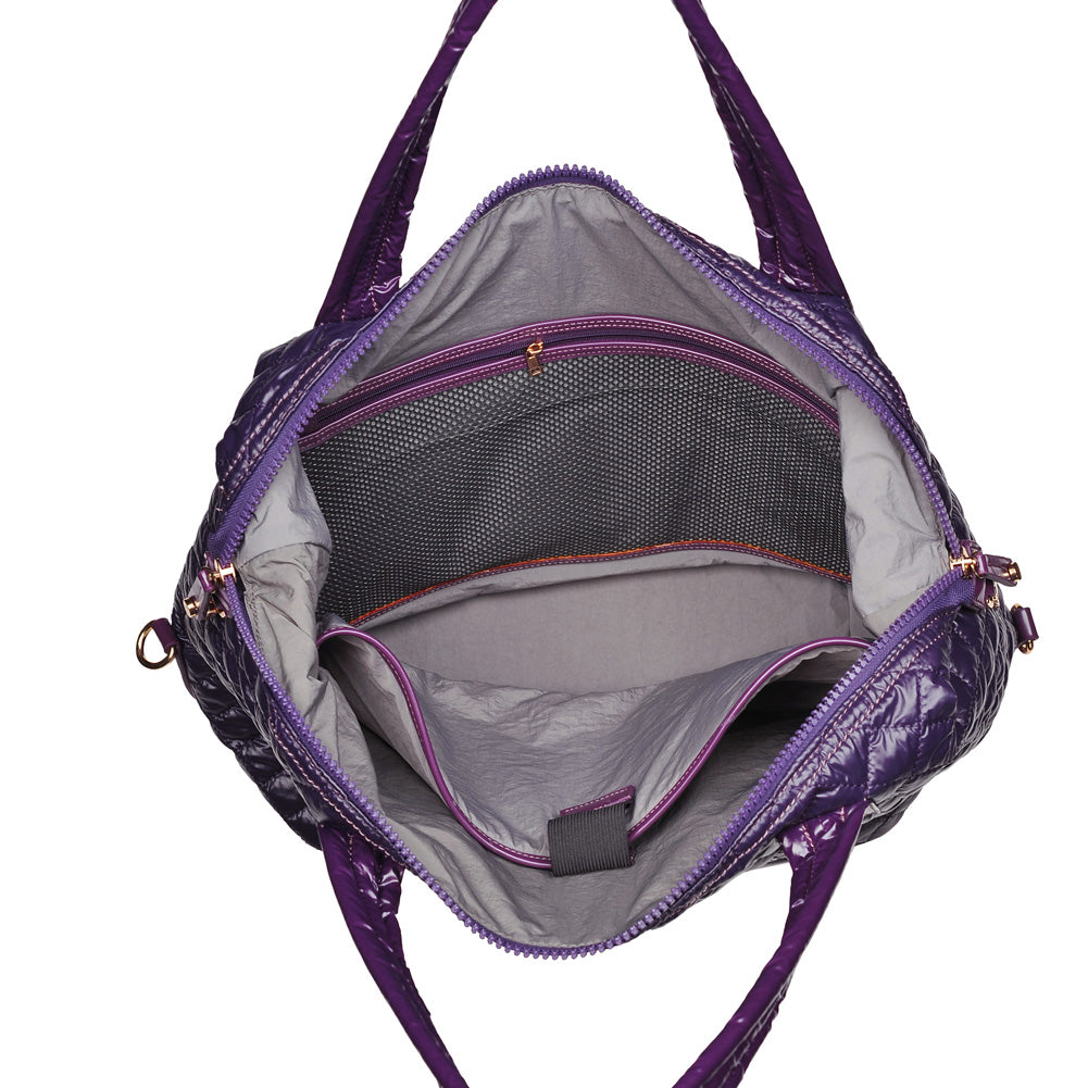 Woman wearing Eggplant Urban Expressions Wanderlust - Large Tote 840611157577 View 9 | Eggplant