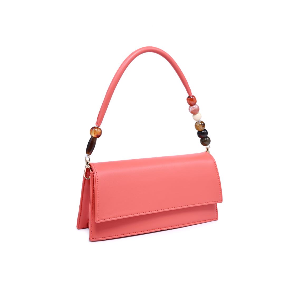 Woman wearing Coral Urban Expressions Brooks Crossbody 840504206658 View 6 | Coral