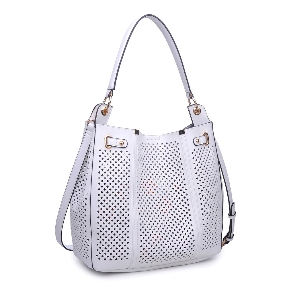 Woman wearing White Urban Expressions Darby Hobo NA-840611143419 View 6 | White