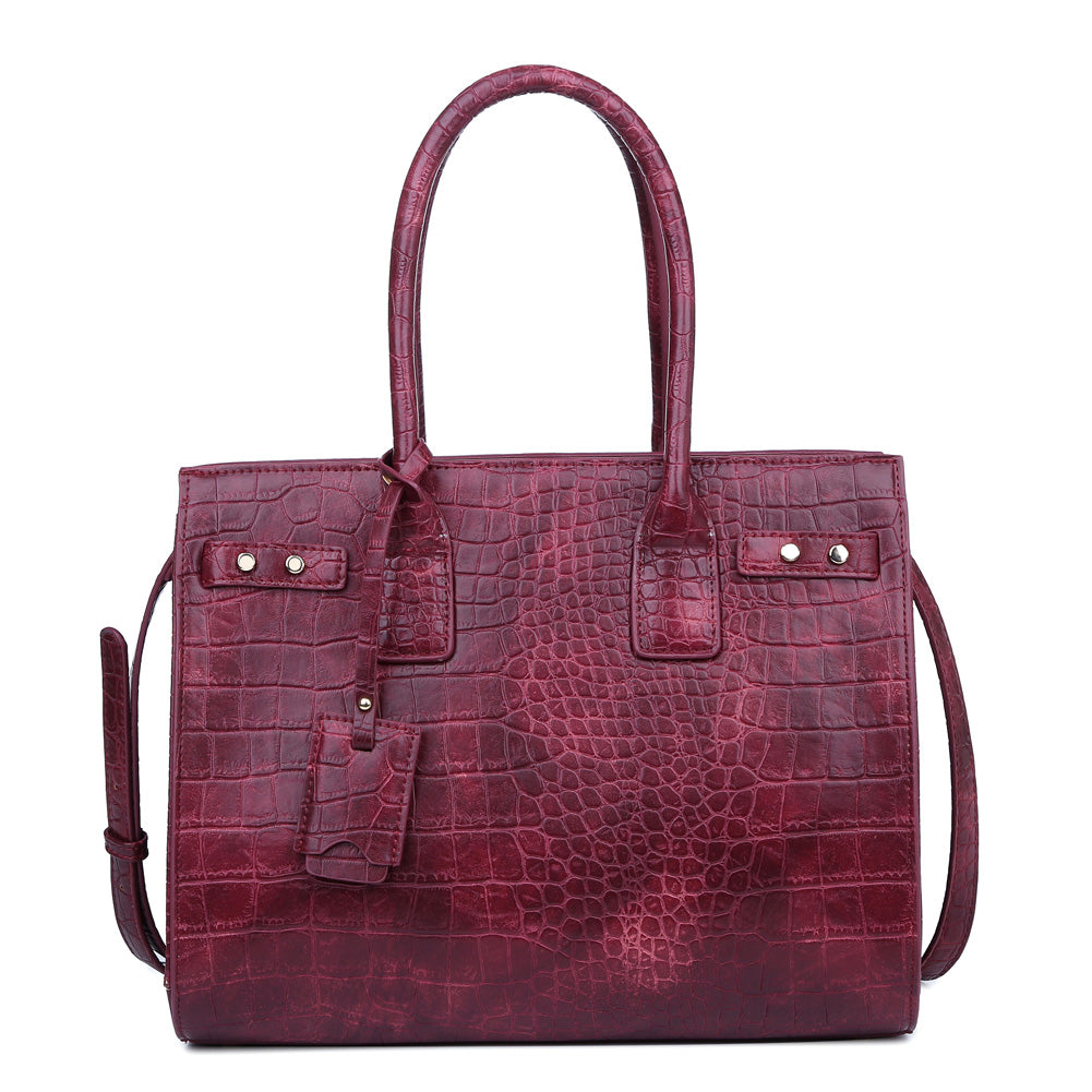 Product Image of Urban Expressions Spears Tote NA-840611155528 View 1 | Burgundy
