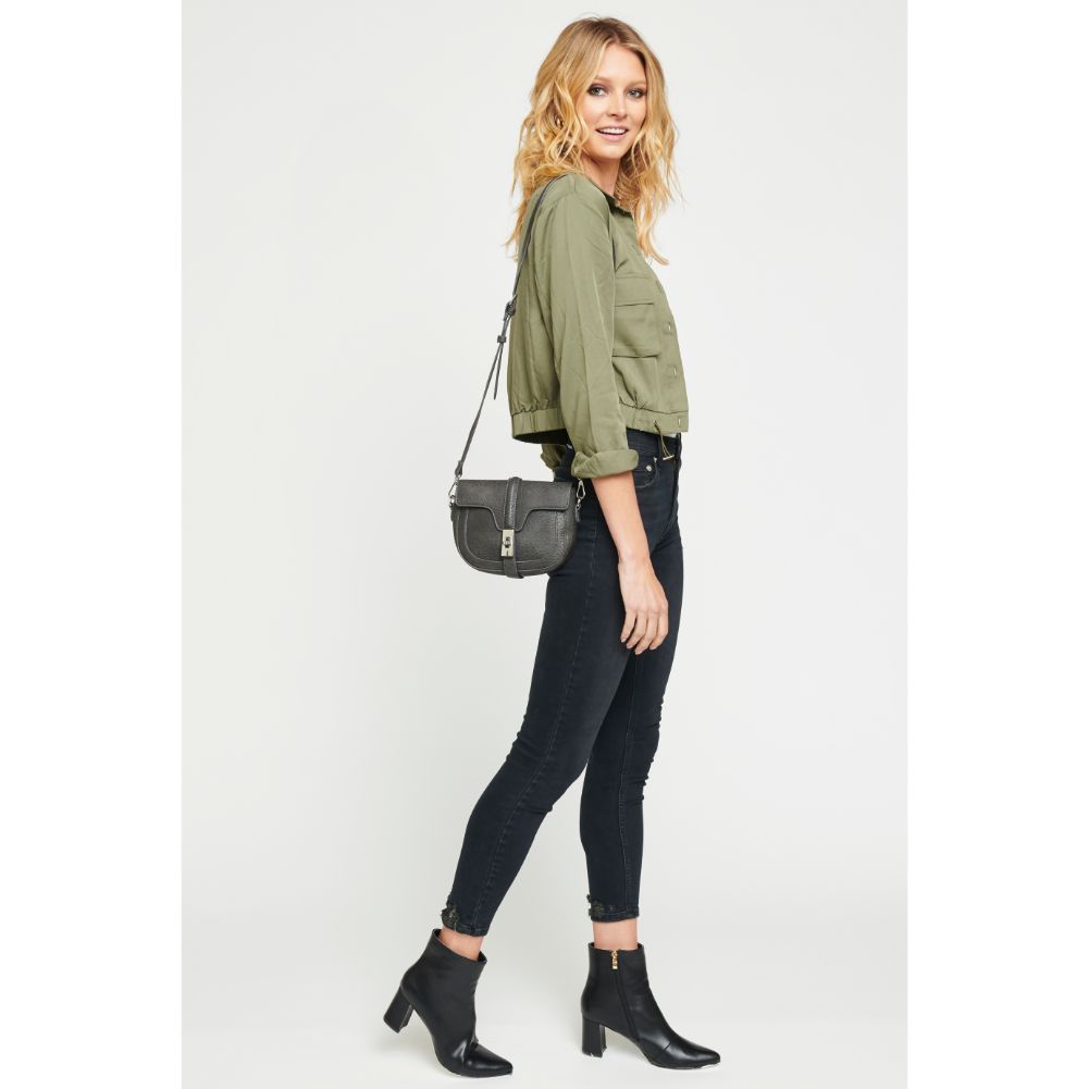 Woman wearing Charcoal Urban Expressions Rory Crossbody NA-840611166449 View 4 | Charcoal