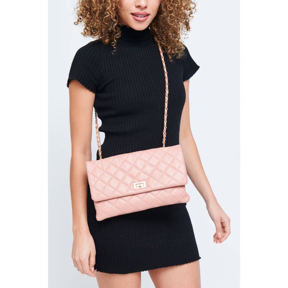 Woman wearing Blush Urban Expressions Isabella Crossbody 840611180070 View 1 | Blush