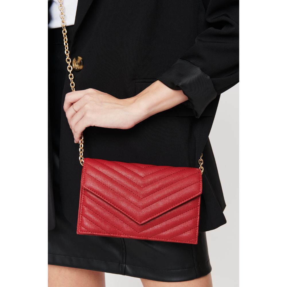 Woman wearing Red Urban Expressions Muriel Crossbody 840611104649 View 1 | Red