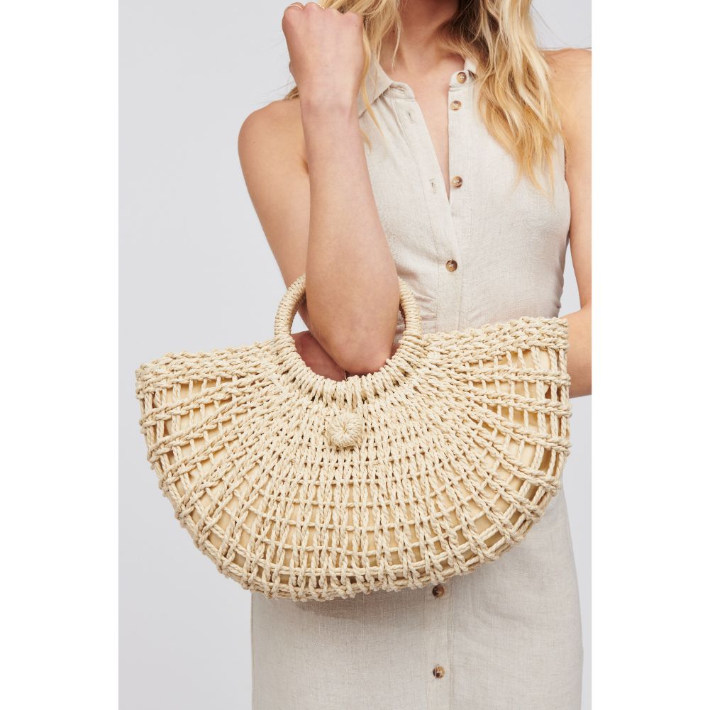 Woman wearing Cream Urban Expressions Rhodes Top Handle 840611100177 View 4 | Cream