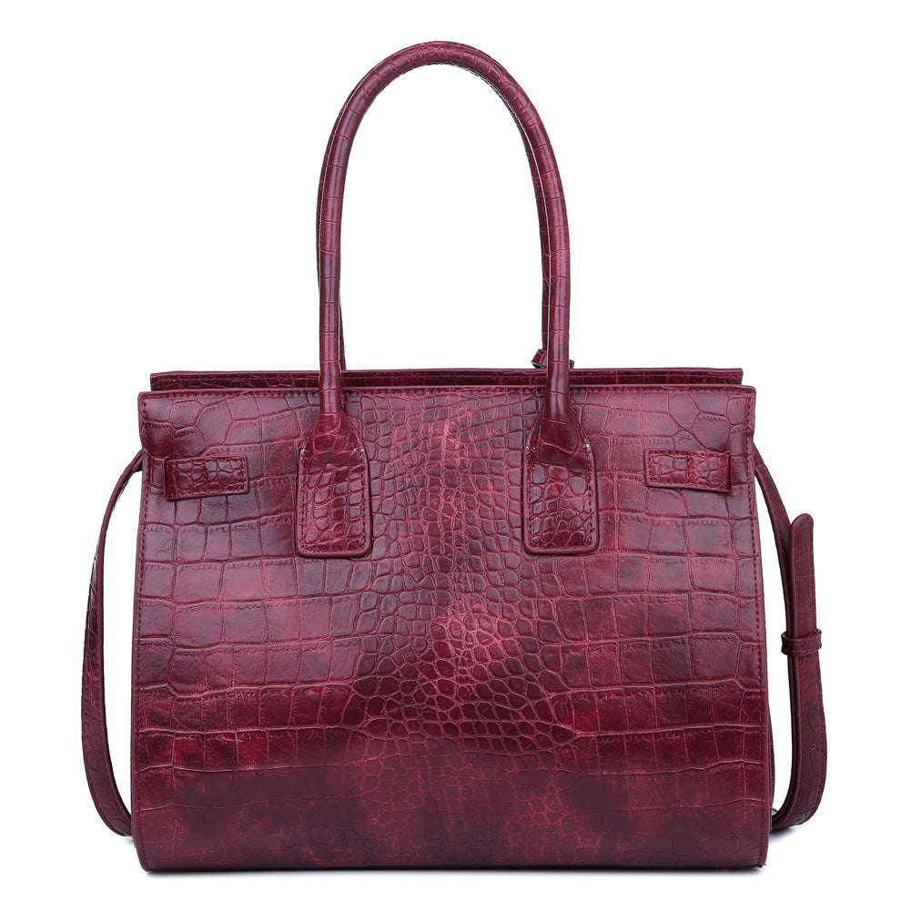 Product Image of Urban Expressions Spears Tote NA-840611155528 View 3 | Burgundy