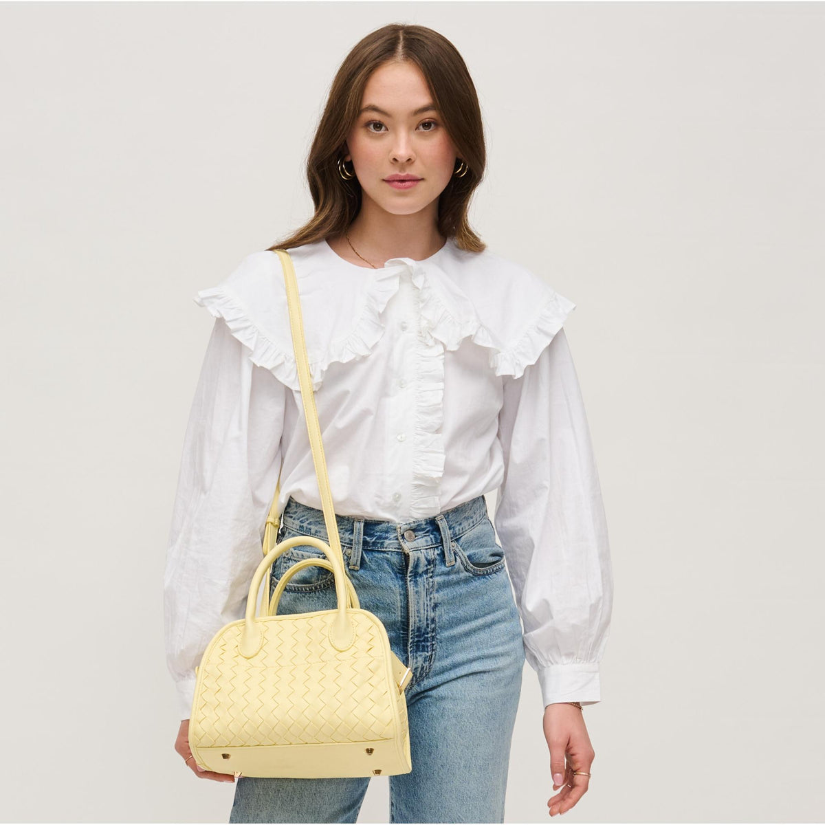 Woman wearing Butter Urban Expressions Kristie Crossbody 840611144935 View 1 | Butter