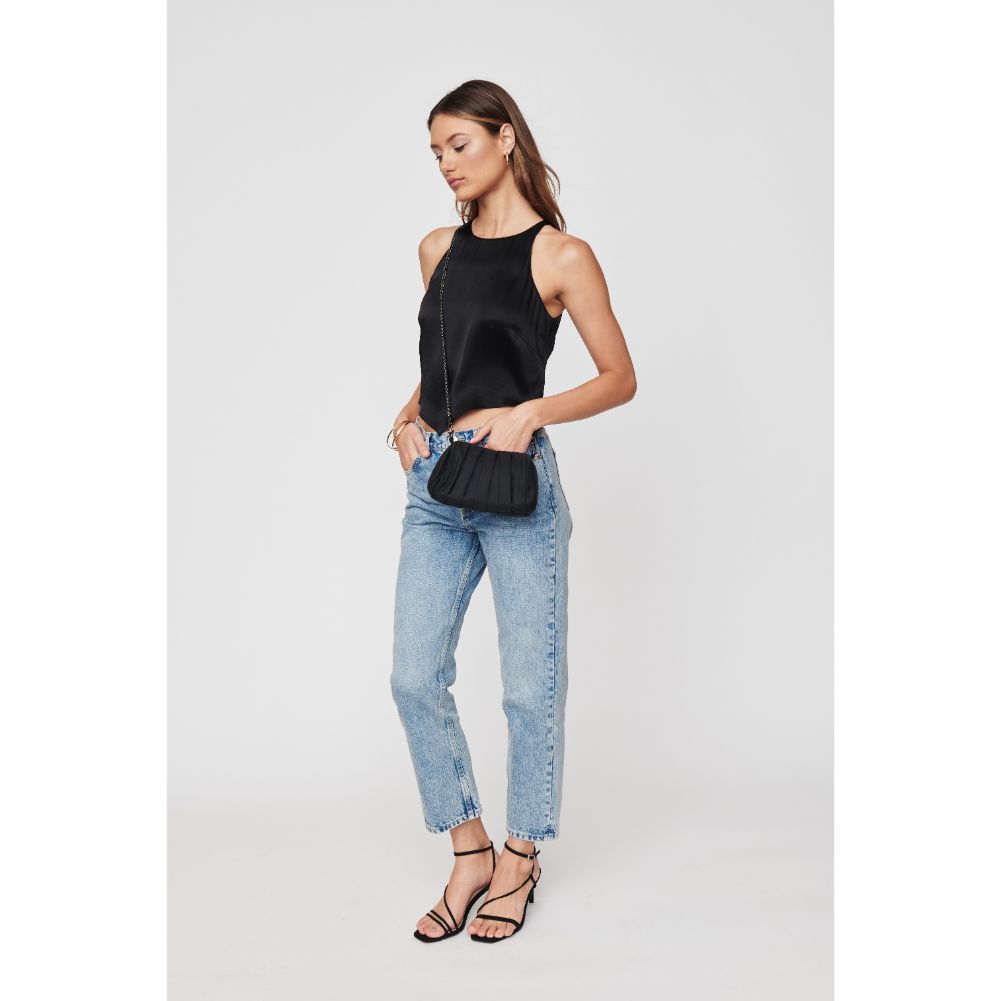 Woman wearing Black Urban Expressions Sonya Evening Bag 840611108593 View 4 | Black