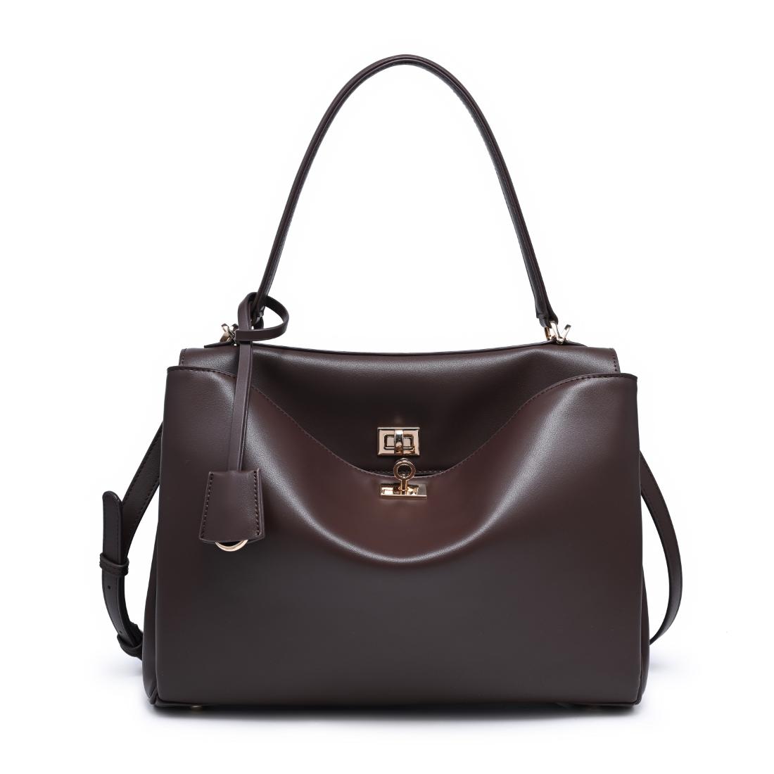 Urban Expressions Keaton Satchel 840504214707 View 1 | Chocolate