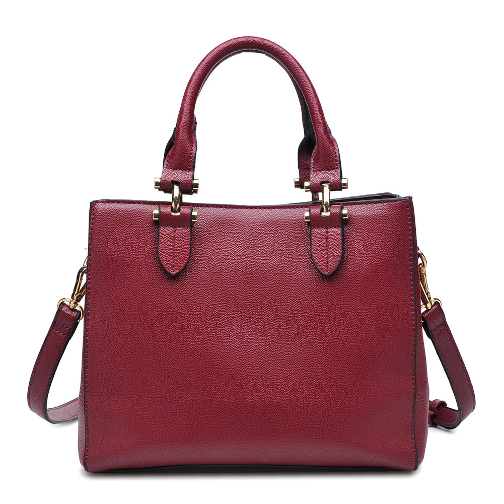 Woman wearing Burgundy Urban Expressions Nottingham Crossbody NA-840611153470 View 5 | Burgundy