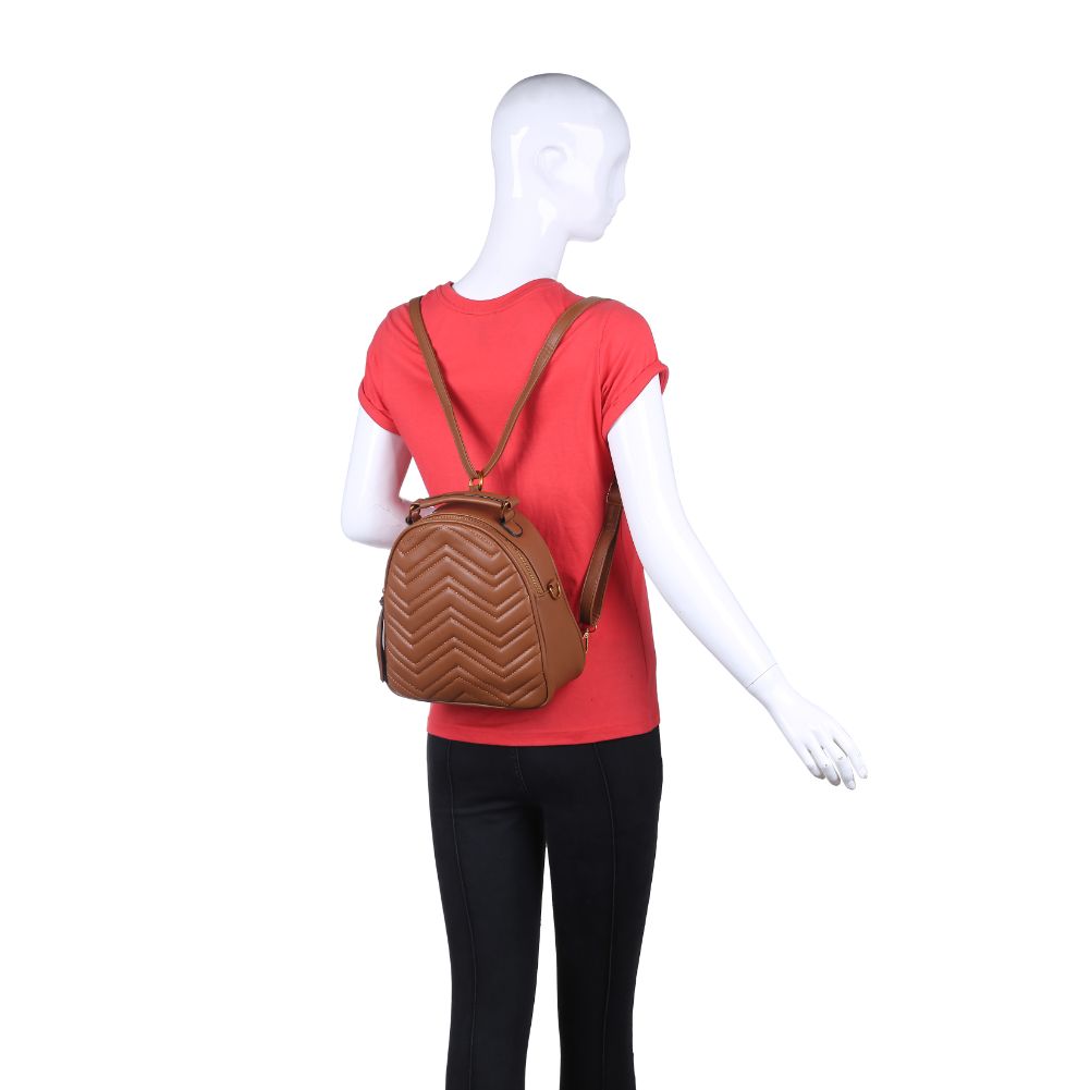 Product Image of Urban Expressions Cameron V Stitch Single Zip Backpack 840611168559 View 5 | Tan