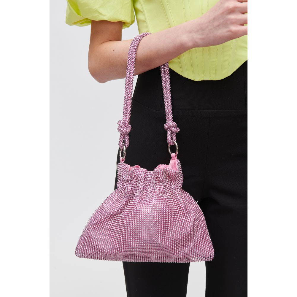 Woman wearing Light Pink Urban Expressions Larissa Evening Bag 840611108982 View 1 | Light Pink