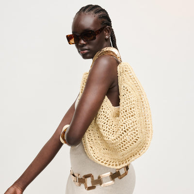 Woman wearing Ivory Urban Expressions Camden - Goldie Hobo 840504204531 View 1 | Ivory