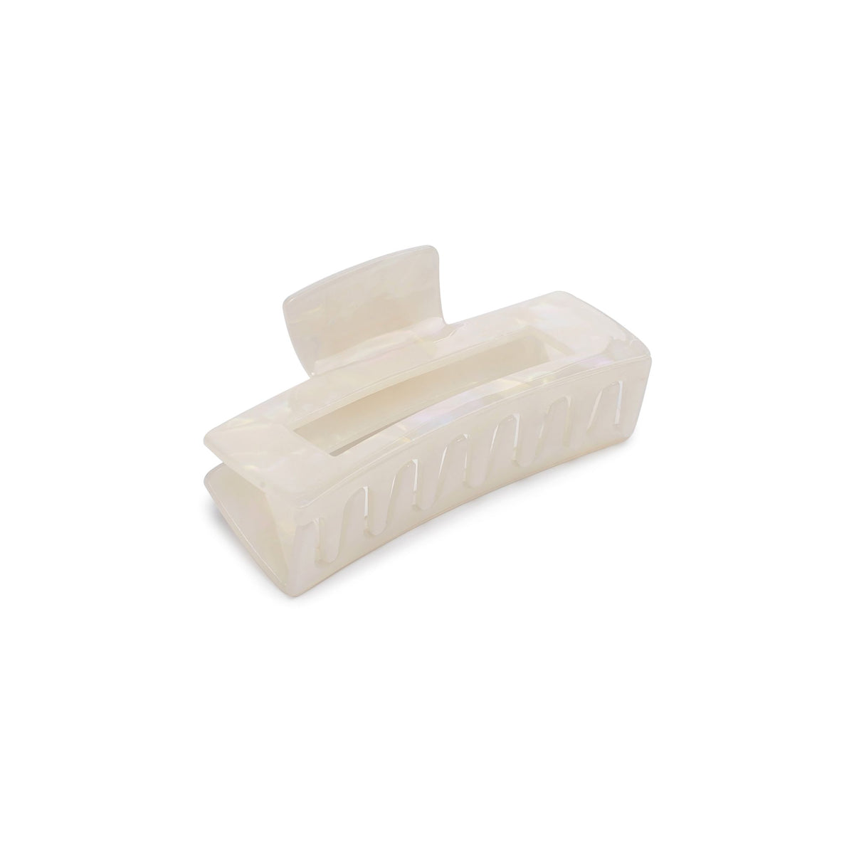 Urban Expressions Cutout Rectangle Large Jaw Hair Claw 818209012959 View 1 | White