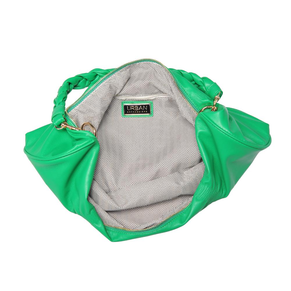 Woman wearing Kelly Green Urban Expressions Amber Hobo 840611130440 View 9 | Kelly Green