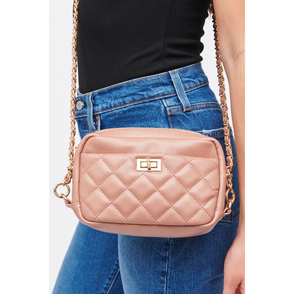 Woman wearing Mauve Urban Expressions Heidi Crossbody 840611185044 View 2 | Mauve