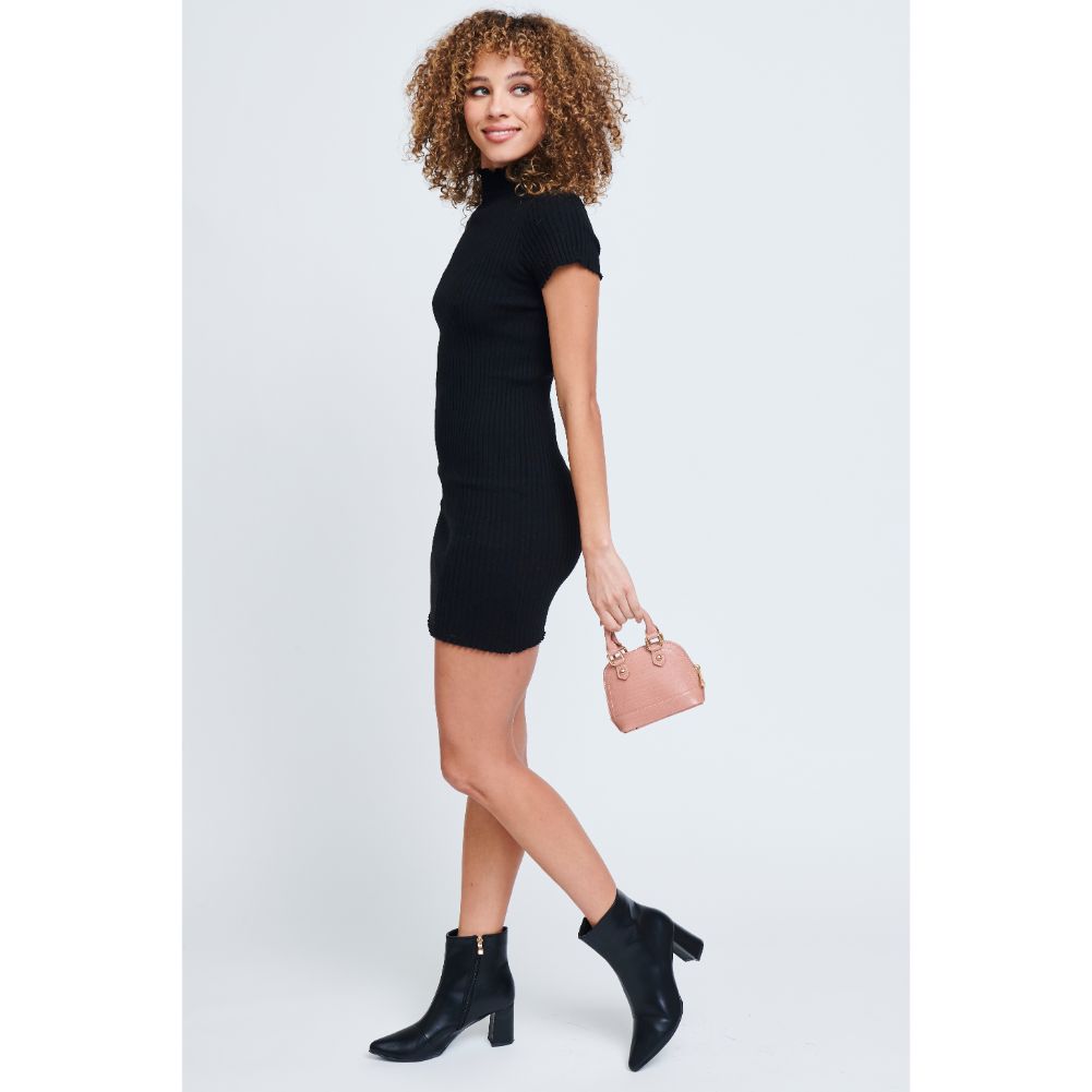 Woman wearing Dusty Rose Urban Expressions Bambi Crossbody 840611177261 View 3 | Dusty Rose