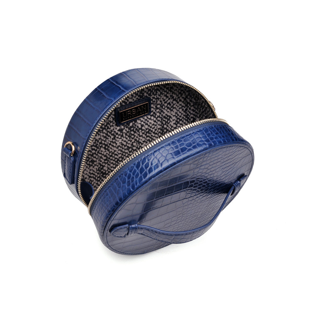 Woman wearing Navy Urban Expressions Sawyer Crossbody NA-840611152459 View 9 | Navy