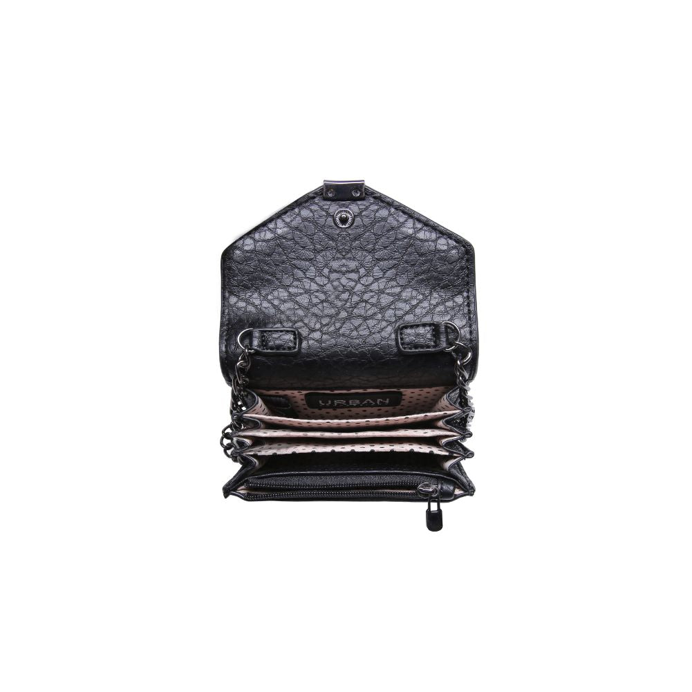 Product Image of Urban Expressions Jasmine Pebble Crossbody 840611165343 View 4 | Black